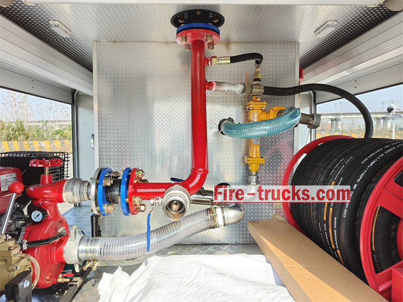 Isuzu 4x4 pickup fire engine pipeline component