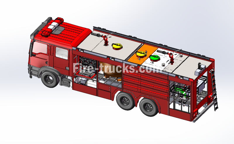 China Dry Chemical Powder Combined Fire Fighting Truck Factory