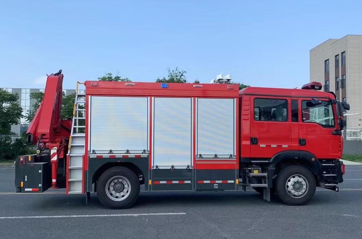 HOWO Rescue Fire Fighting Truck mounted Crane technical drawing HOWO Rescue Fire Fighting Truck mounted Crane technical drawing