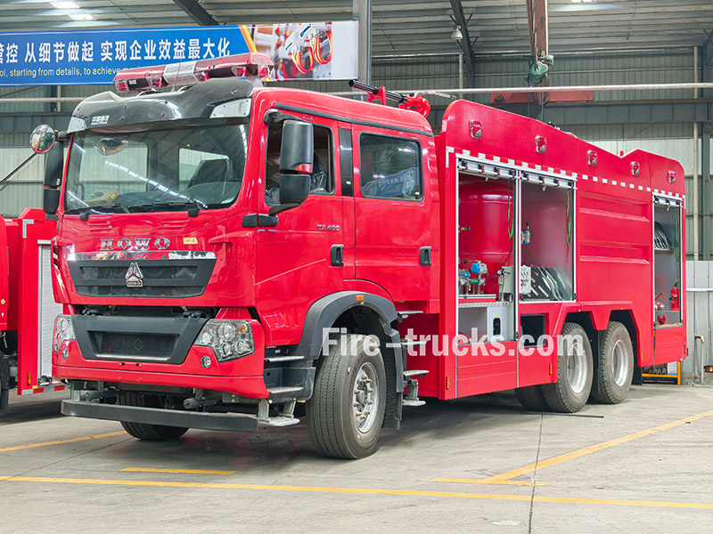 HOWO TX water dry powder fire truck