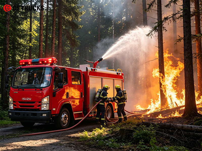 isuzu 4x2 water cannon fire fighting truck