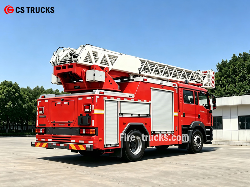 howo 25 Meter Automatic Outrigger Fire Ladder Truck
