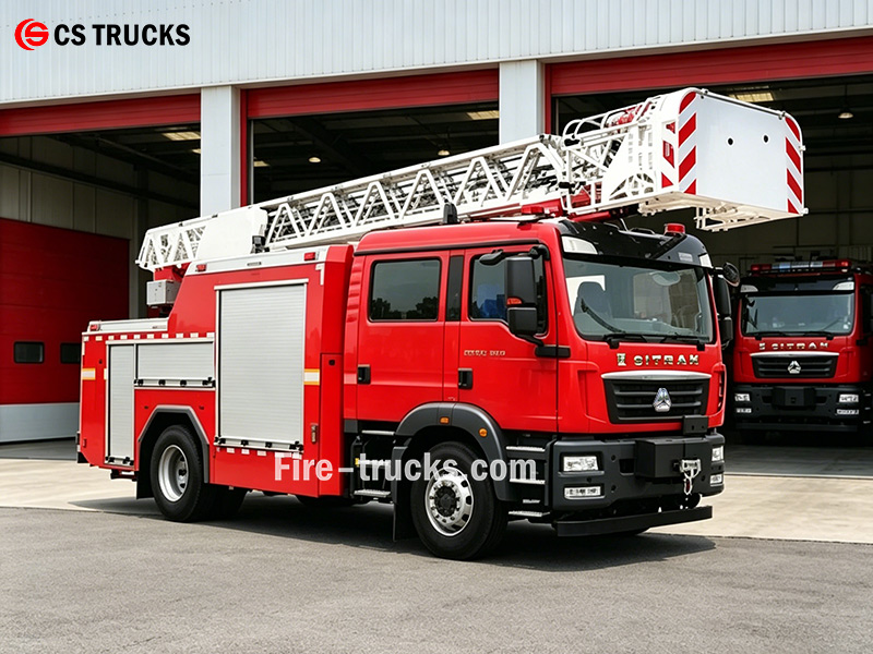 HOWO 25 Meter Emergency Fire Rescue Ladder Vehicle
