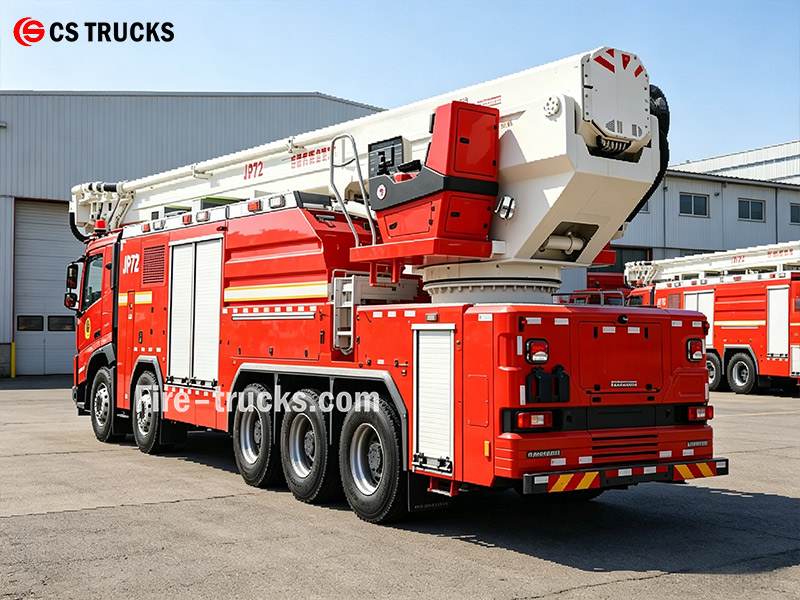 howo 72 Meter Automatic Outrigger Fire Ladder Truck