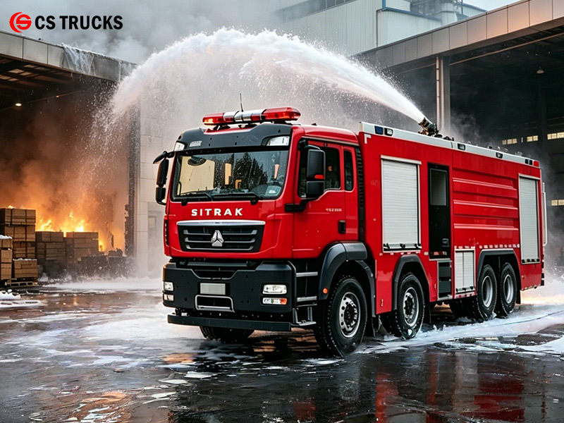 Howo 6000 Liter Fire Fighting Bowser For Factory Applications
