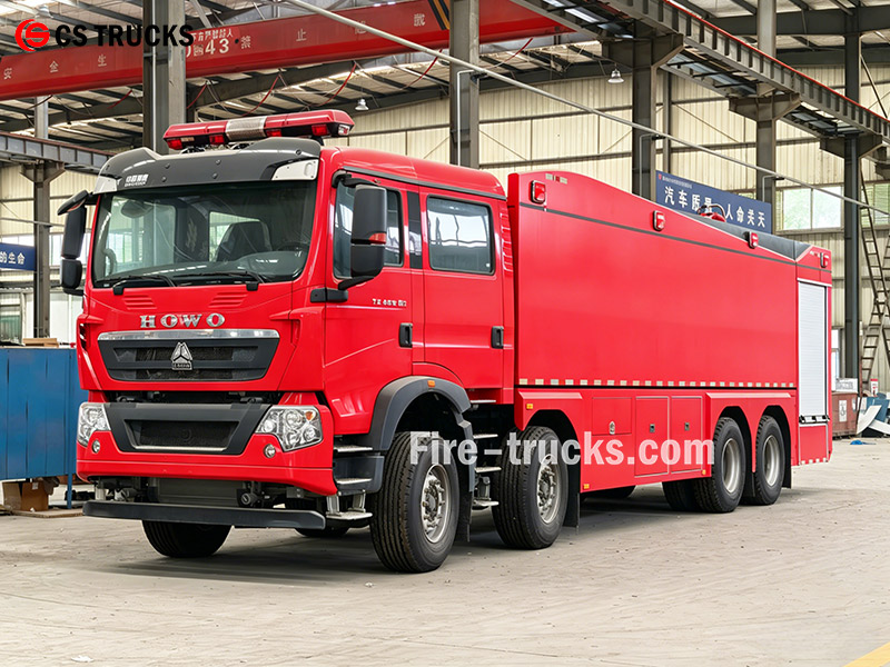 HOWO 8&times;4 water pumper fire truck 460 HP