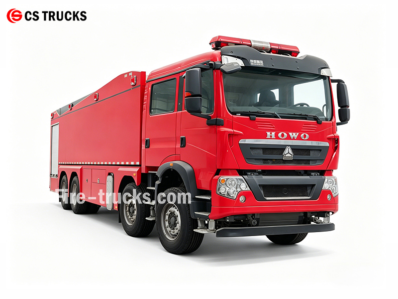 Guatemala HOWO 8&times;4 460 HP 25000L water fire truck