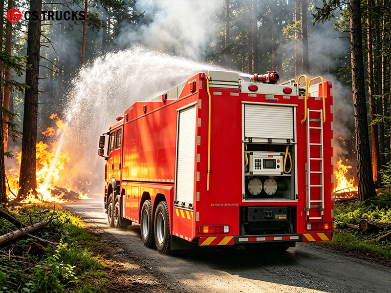 HOWO 8&times;4 460HP wildland water fire tender truck