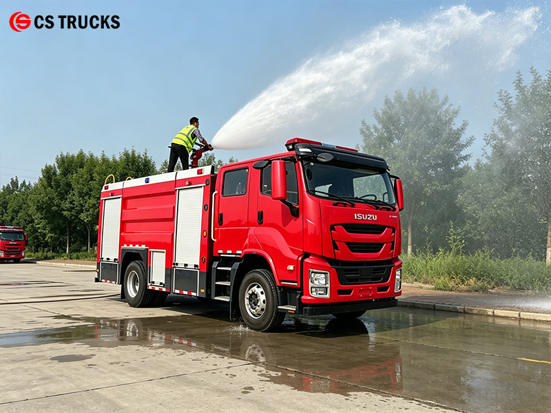 ISUZU FVR 4X4 6000 Liter Foam Fire Fighting Bowser For Factory Applications