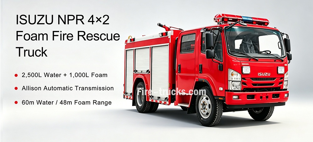 ISUZU 3500L Foam Water Fire Rescue Vehicle ISUZU 3500L Foam Water Fire Rescue Vehicle
