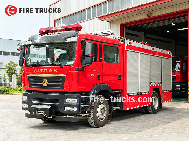 SITRAK HOWO 18M 4X2 foam fire rescue aerial tender