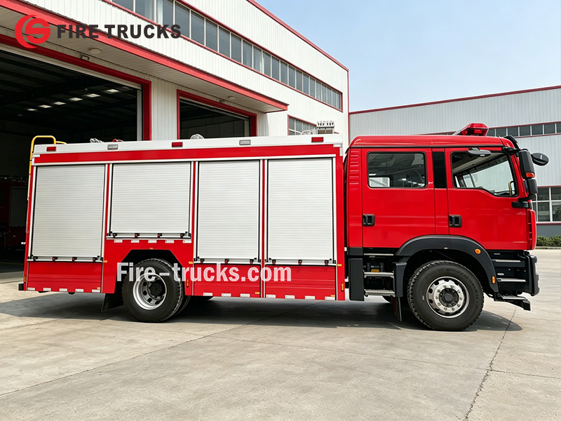 SITRAK HOWO 18M 4X2 foam water ladder fire truck