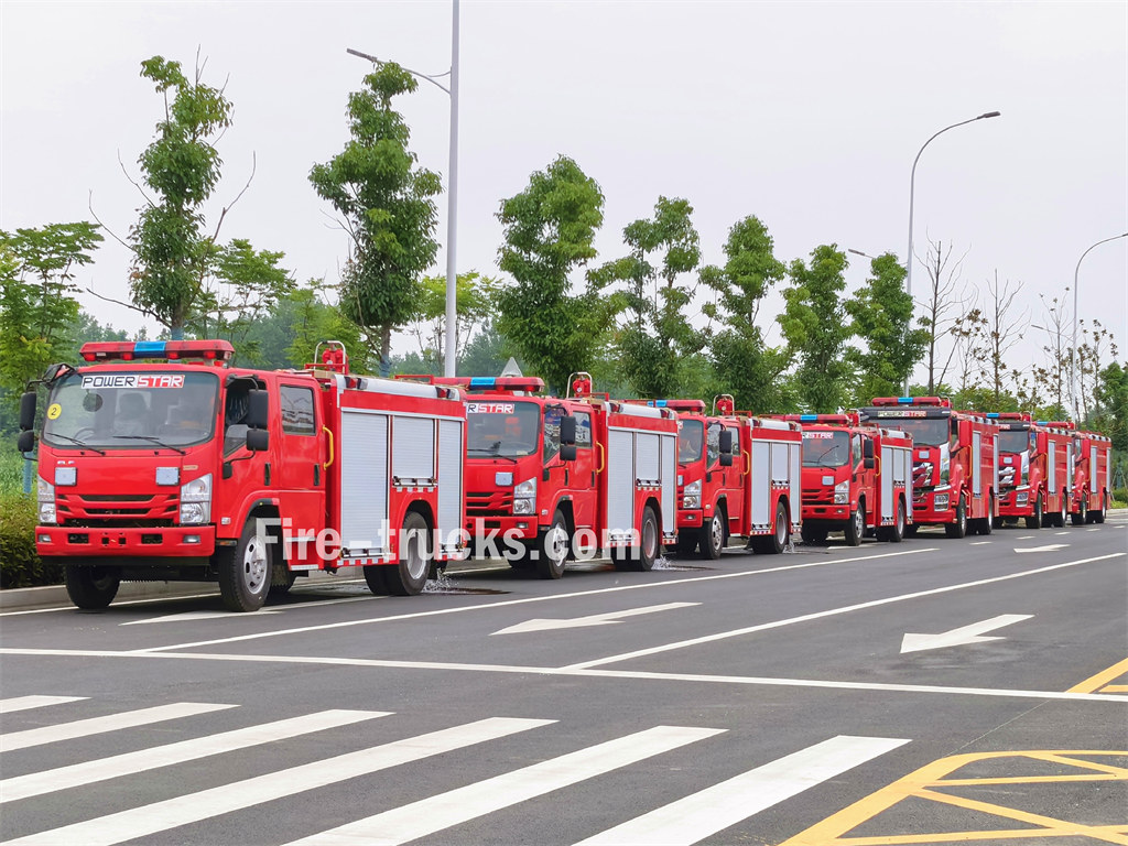 ISUZU NPR fire truck GIGA fire engine batch export