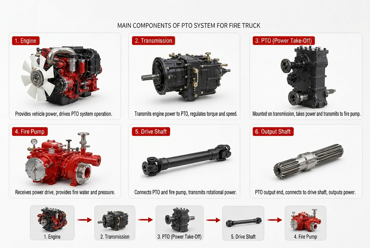 fire truck power transmission diagram