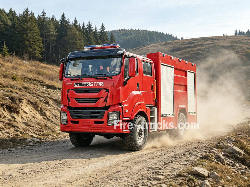 ISUZU 4x4 offroad fire truck with 14.00R20 tire ISUZU 4x4 offroad fire truck with 14.00R20 tire