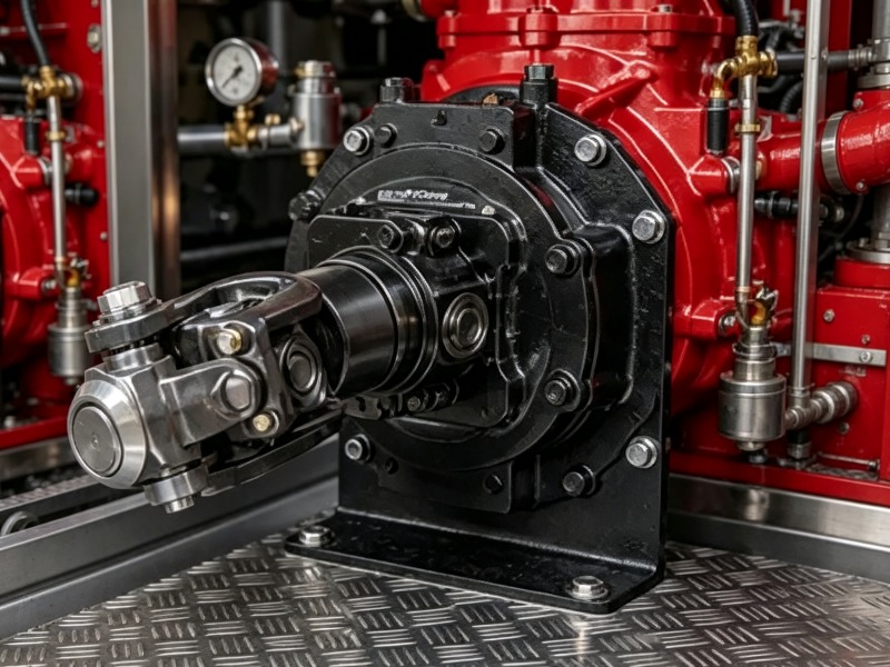 fire truck PTO driven fire pump system