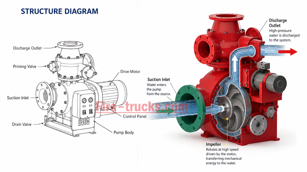 fire pump water delivery system diagram