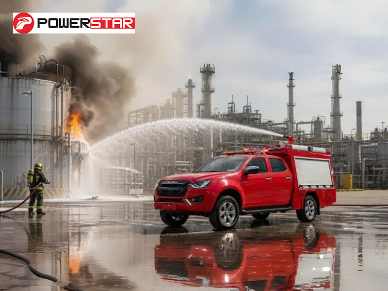 ISUZU GIGA 4x4 off road foam fire fighting vehicle  for tank farm fire suppression