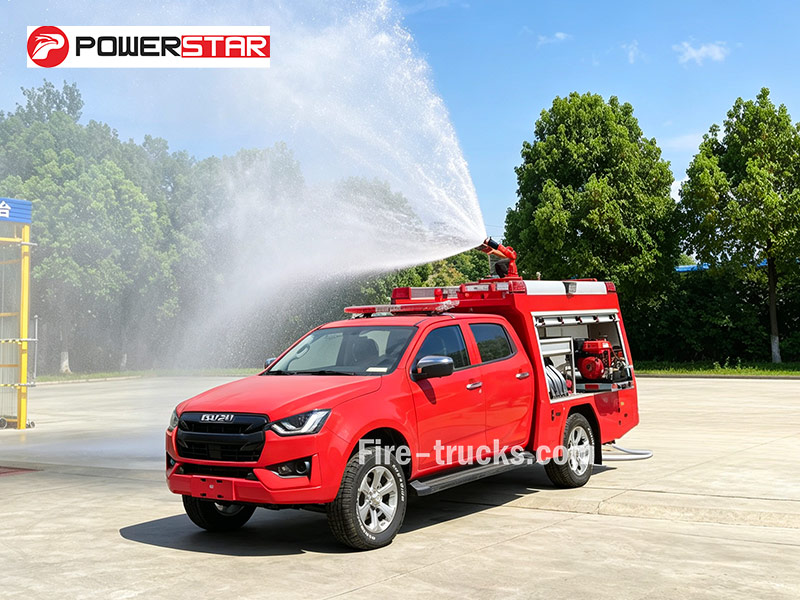 fire truck safeguarding stream discharge