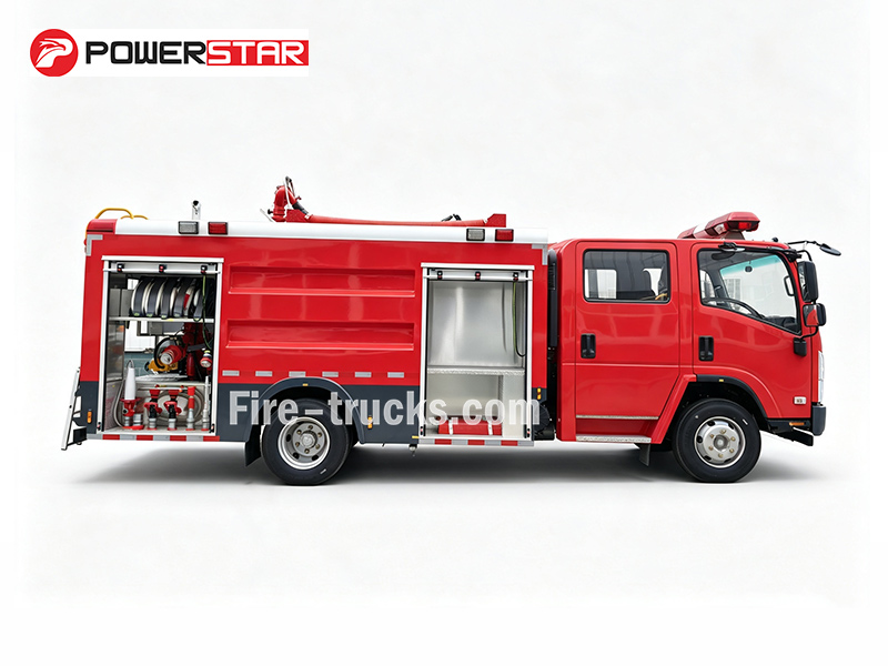 ISUZU 700P 4x2 Rapid Intervention Fire Truck 5000L Water Foam Tender Euro 6 Diesel Fire Fighting Vehicle with CB10/40 Pump and Monitor for Liberia Municipal Use