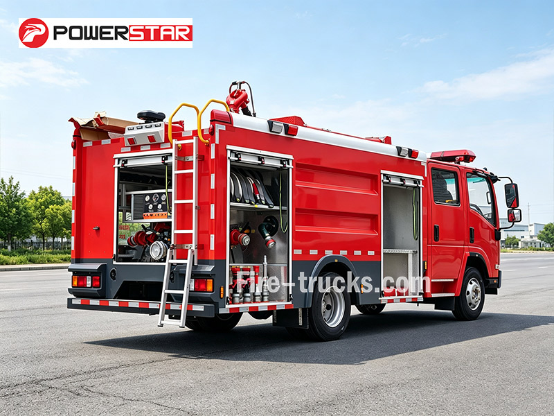 ISUZU 700P 4x2 Urban Fire Suppression Truck 5000L Water Foam Carrier 189HP Euro 6 Diesel Engine with Air Conditioned Double Cabin for Mongolia Fire Department ISUZU 700P 4x2 Urban Fire Suppression Truck 5000L Water Foam Carrier 189HP Euro 6 Diesel Engine with Air Conditioned Double Cabin for Mongolia Fire Department