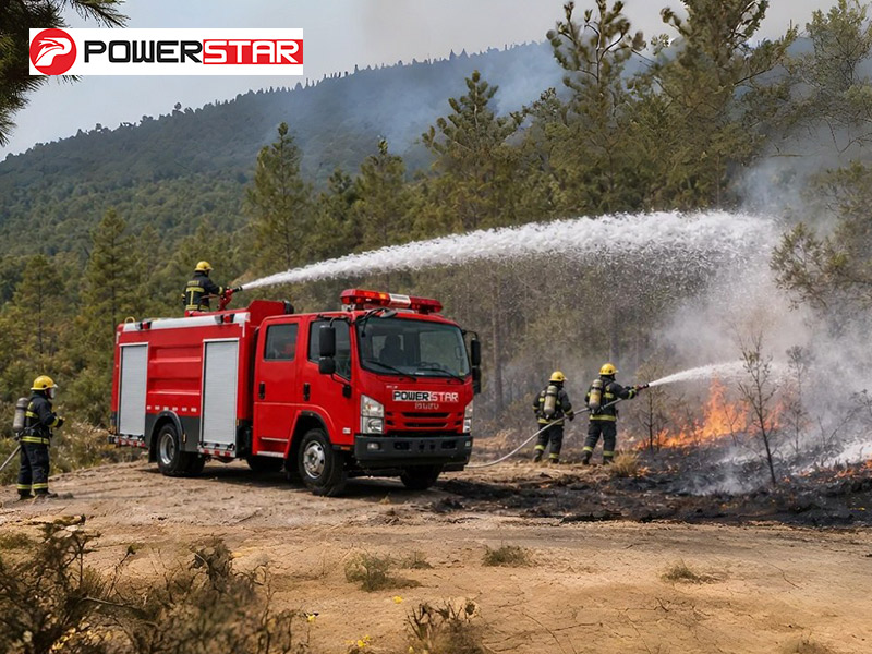 ISUZU 700P 4x2 Rapid Response Fire Truck 5000L Water Foam 189HP Euro 6 Diesel Fire Engine with Monitor for Philippines Urban Emergency
