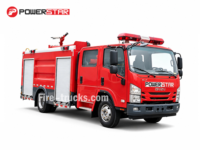 Factory Sale ISUZU 700P 4x2 Fire Truck 5000L Water Foam Tank 189HP Euro 6 Fire Engine with PL8/32 Monitor for Philippines Urban Fire Suppression