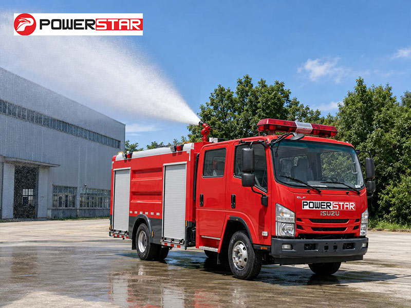New ISUZU 700P 4x2 Compact Fire Vehicle 5000L Water Foam Capacity Double Cabin Fire Fighting Truck with Full Accessories for Liberia Urban Fire Emergency Response
