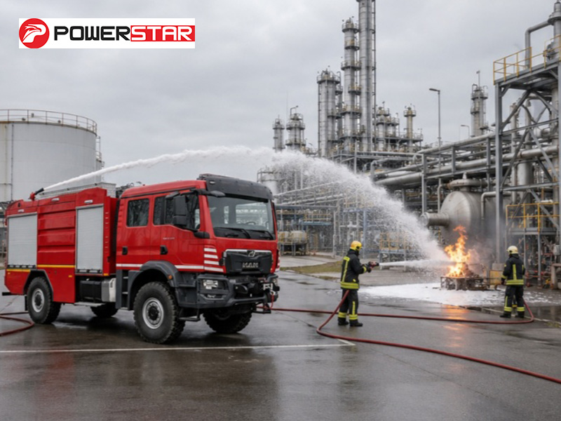 MAN TGM 18.290 4x4 High Capacity Foam Fire Truck 5500L Water Foam Automatic Transmission for Togo Fertilizer Plant Fire Fighting
