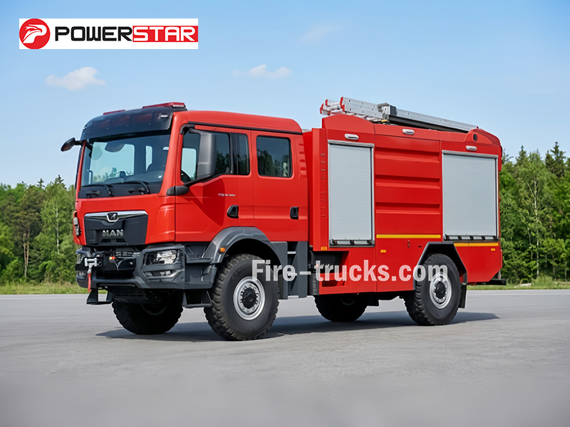 MAN TGM 18.290 4x4 Rapid Response Foam Fire Engine 5500L Water Foam Tank with CINAR 2400 Monitor for Albania Commercial Building Fire Protection MAN TGM 18.290 4x4 Rapid Response Foam Fire Engine 5500L Water Foam Tank with CINAR 2400 Monitor for Albania Commercial Building Fire Protection