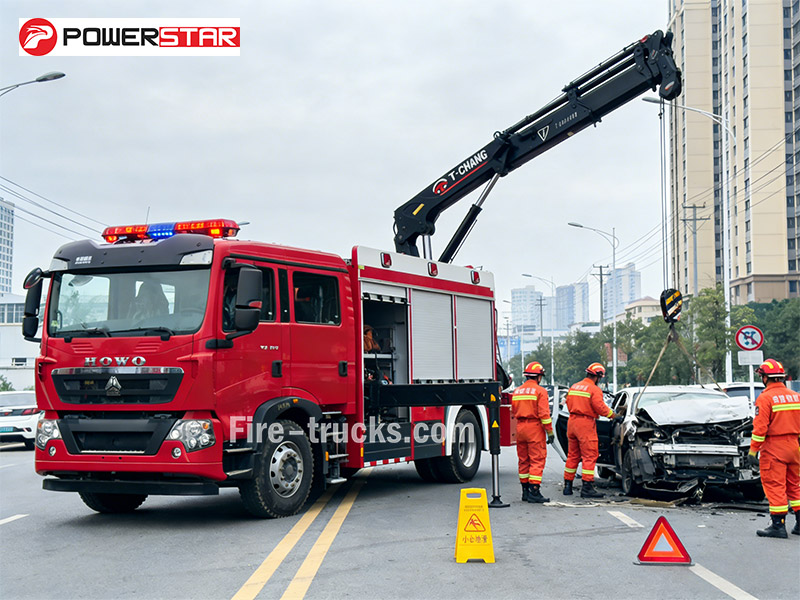 rescue fire truck traffic accident rescue operation rescue fire truck traffic accident rescue operation