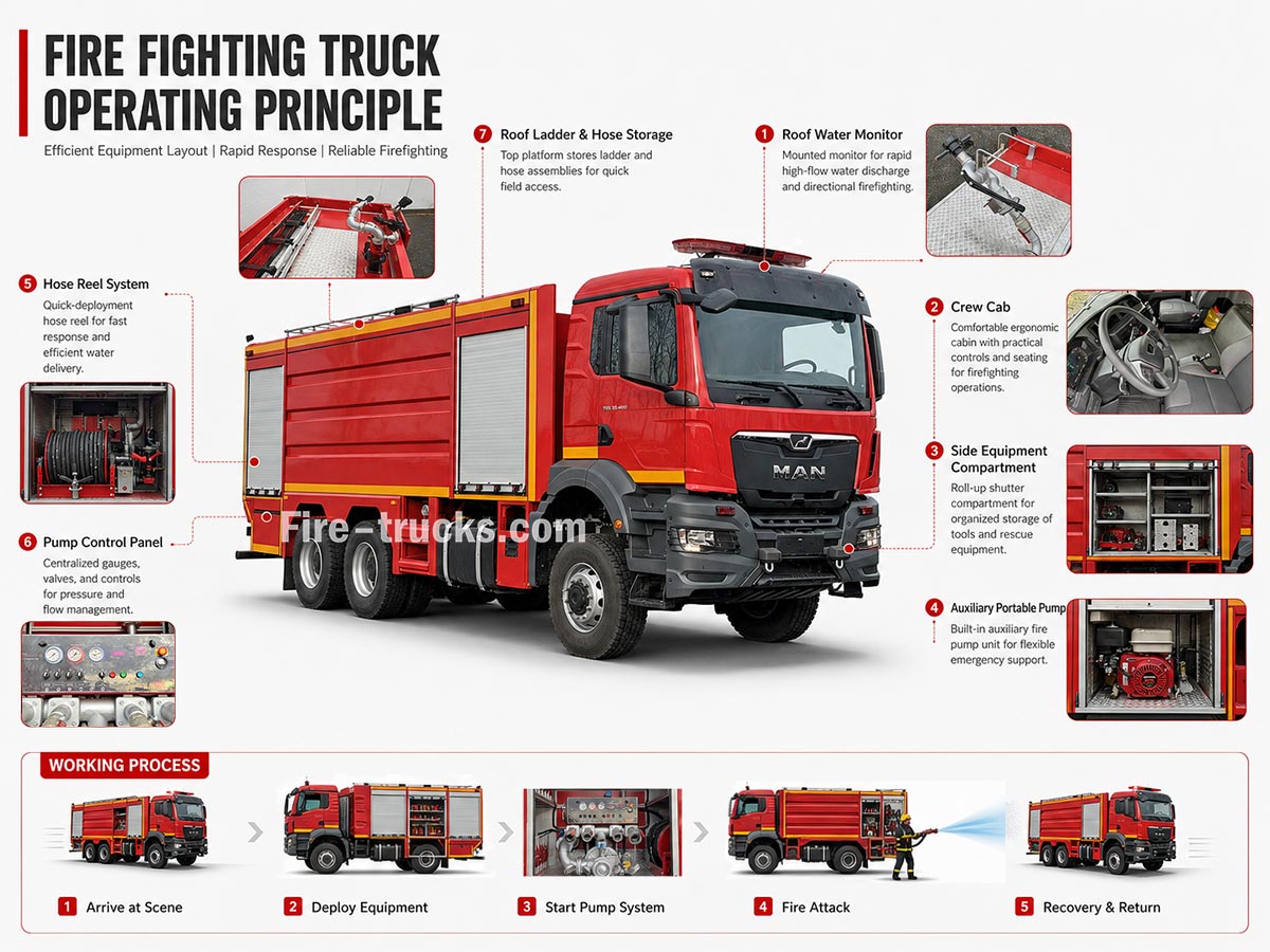 MAN TGS 33.400 6x6 Off Road Water Fire Engine for Mountain Fire Rescue Albania MAN TGS 33.400 6x6 Off Road Water Fire Engine for Mountain Fire Rescue Albania