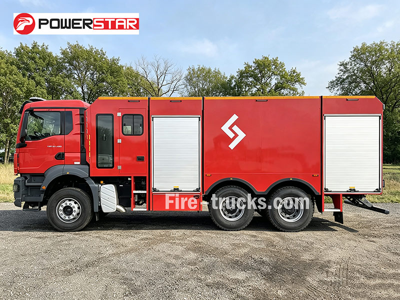 MAN TGS 33.400 6&times;4 4000L/min 10bar High Pressure Fire Pump Truck for High Rise Building Fire Dubai