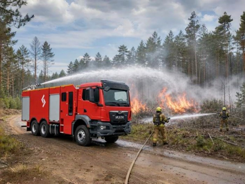 MAN TGS 33.400 6x4 Foam Fire Truck for Forest Fire Rescue and Wildfire Suppression with Off-Road Capability MAN TGS 33.400 6x4 Foam Fire Truck for Forest Fire Rescue and Wildfire Suppression with Off-Road Capability