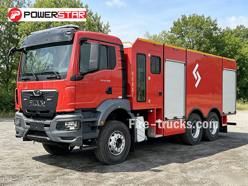 MAN TGS 33.400 6&times;4 Szczesniak 360&deg; Roof Monitor Foam Truck for Tank Farm Fire Liberia