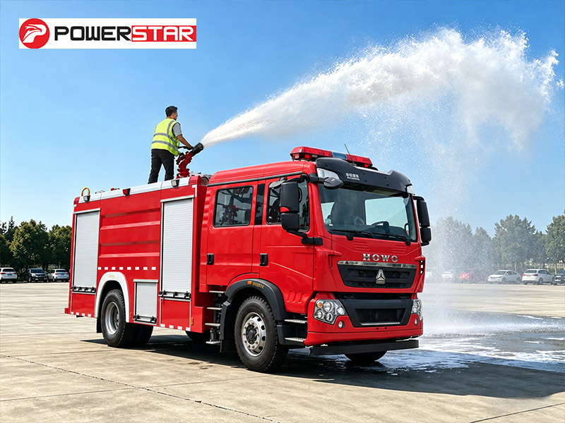 HOWO 6000L Fire Service Truck for Forest Fire Suppression Mongolia HOWO 6000L Fire Service Truck for Forest Fire Suppression Mongolia