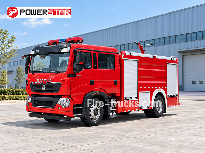 HOWO 6000L Fire Lorry for Petrochemical Plant Fire Suppression Cambodia HOWO 6000L Fire Lorry for Petrochemical Plant Fire Suppression Cambodia