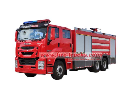 Isuzu VC61 6X4 foam water fire truck