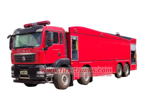 HOWO 8×4 foam tanker fire truck