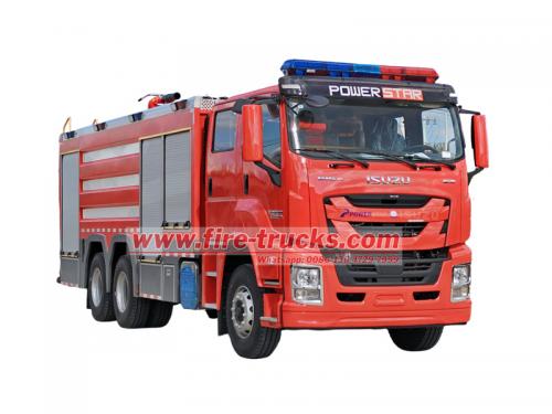 Isuzu 6x4 heavy duty water fire fighting rescue truck