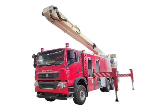 HOWO 25-meter water and foam tower fire truck