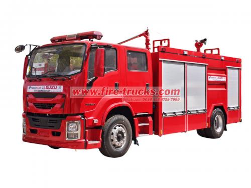 Isuzu giga Water Foam Dry Powder Com bination Fire truck