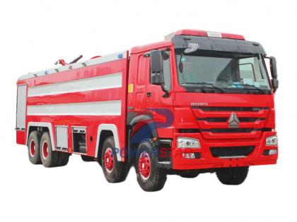 China HOWO 8x4 heavy duty foam tank pumper fire engine