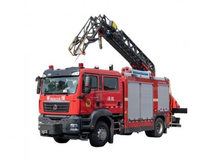 HOWO 6 CBM Aerial Ladder Rescue Fire Fighting Truck