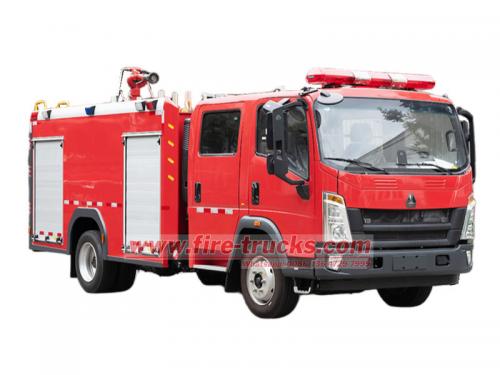 HOWO 4000L water tender fire truck