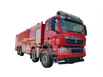 HOWO 8×4 tanker fire truck