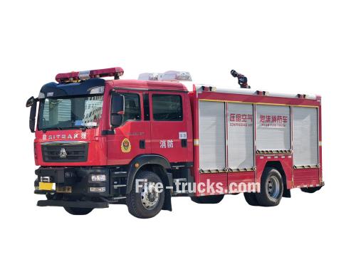 Sinotruk 6 cbm CAFS fire rescue truck
