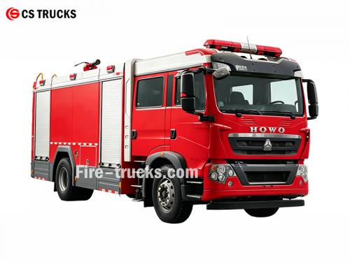 HOWO 6000 Liters Water Bowser Pumper Fire Truck