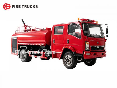 Cambodia HOWO Emergency Foam Fire Rescue Truck