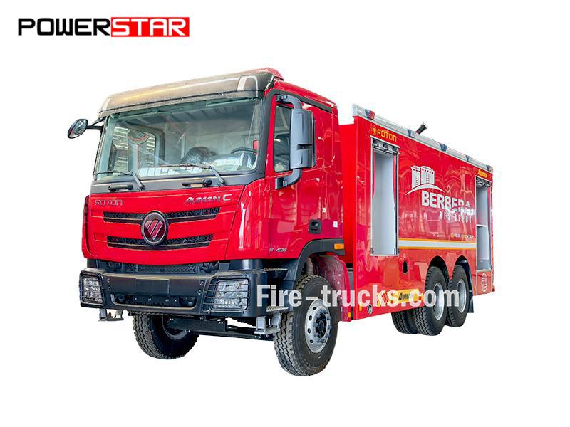 Foton Auman 6x4 12000L Foam Fire Engine Truck Export to Africa